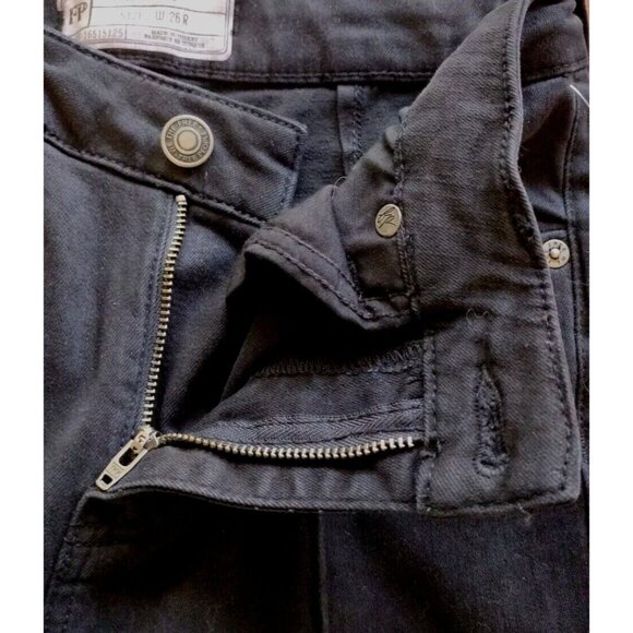 Free People Jeans 26 Black Stretch Raw Cut Ankle - Picture 8 of 15